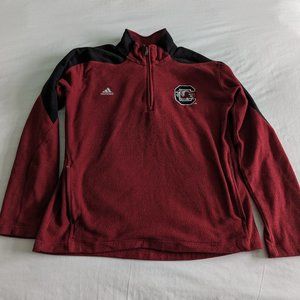Adidas Boys Univ of South Carolina Gamecocks 1/4 Zip Long Sleeve Fleece Top